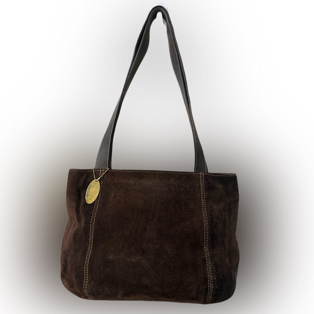 Paolo Bianchi Luxurious Dark Brown Suede Tote